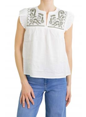 Maglia con volant e scollo a V Only 
